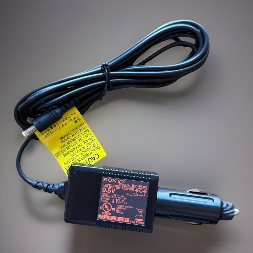 Genuine Sony 9.5V Car Battery Adapter Charger‎ Model DCC-FX160-NEW OEM Authentic